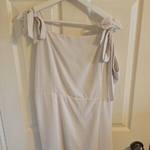 Reitmans One Shoulder Cream Dress